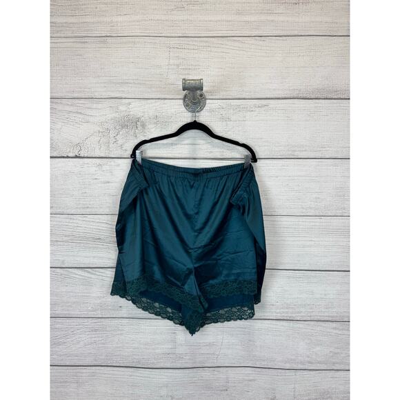 Old Navy Plus Size Teal Lace Trim Satin Matching Pajama Set Size 4X - Picture 3 of 13